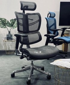 Fotel ergonomiczny z siatki ErgoFly Fly, zgodny z normą BHP