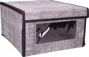 Organizer tekstylny Granatowy 34x29x19 cm okno pudełko do szafy domu biura