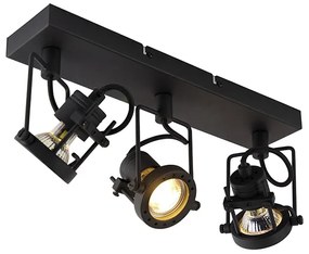 Inteligentny plafon czarny 3-punktowy z WiFi GU10 - Suplux