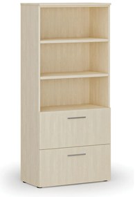 Szafa z szufladami na teczki zawieszkowe PRIMO WOOD, 800 x 420 x 1781 mm, brzoza