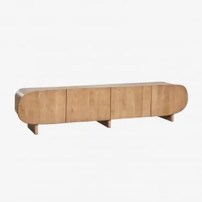Szafka Rtv 220x40 Cm Z Drewna Mango Agathe Naturalna - Sklum
