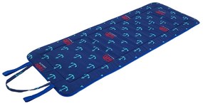 Niebieska ogrodowa poduszka do siedzenia na leżak 52x148 cm Anchors – B.E.S.