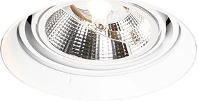 Zestaw 6 nowoczesnych reflektorów wpuszczanych białych GU10 AR111 okrągłych bezramkowych - Oneon