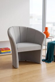 Szary nowoczesny fotel kubełkowy W0-F83