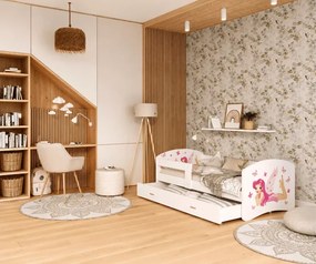 Łóżko dziecięce Dafin II z szufladą 80x140-80x190 MDF barierka stelaż Flex