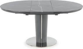 Okrągły stół Ricardo ze szklanym blatem w imitacji marmuru