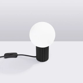 Lampa biurkowa HALO czarna ryflowana SOLLUX  LIGHTING