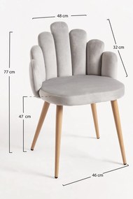 Zestaw 4 Krzese Hand Aksamitne