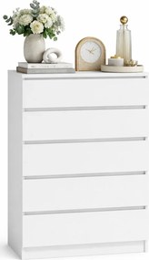 Biała wysoka komoda z szufladami L5-M75