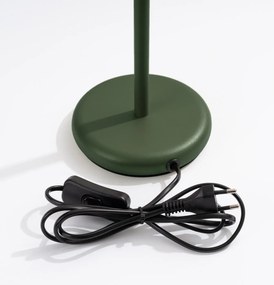 Lampa biurkowa KARBON zielona oliwka ryflowana SOLLUX  LIGHTING