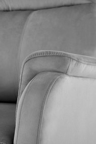 Fotel wypoczynkowy z funkcją elektrycznego rozkładania CROCUS popielaty