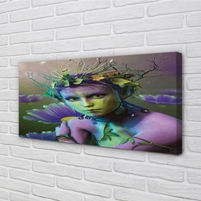 Duży obraz na płótnie Elfka wśród Kwiatów