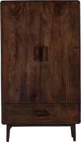 Szafka z litego drewna mango w ciemnym naturalnym kolorze 85x150x35 cm Liya – WOOOD