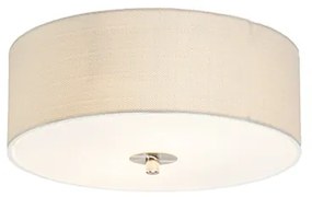 Rustykalna lampa sufitowa biała/kremowa 30 cm - Drum Jute