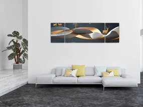 Obraz - Grafika z jeleniem (170x50 cm)