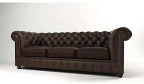 Ciemnobrązowa aksamitna sofa 230 cm Cambridge – Ropez