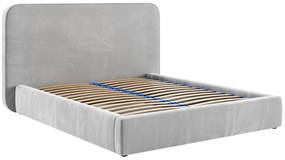 Łóżko tapicerowane z pojemnikiem i zagłówkiem 140x200 - 32 kolory F2-E65