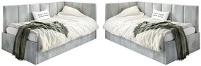 Granatowe Tapicerowane Łóżko Sofa 120X200 B9-W93