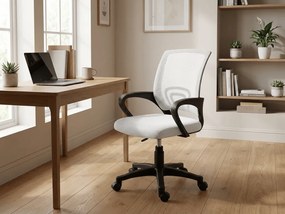 Białe krzesło biurowe JETTA