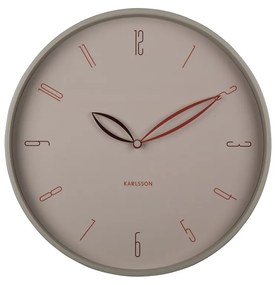 Karlsson 6012WG designerski zegar ścienny beżowy,średnica 40 cm