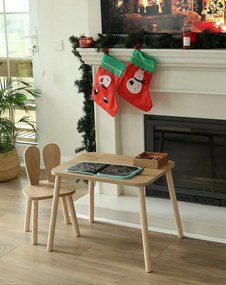 Zestaw dla dzieci składający się ze stolika i 2 krzesełek Bunny One Chair Set - Brown