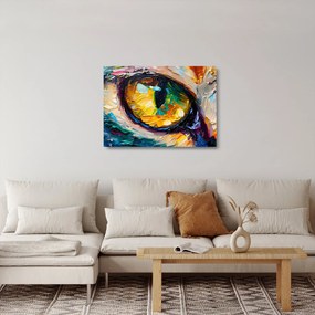 Obraz na szkle - Malowanie kocim okiem (70x50 cm)