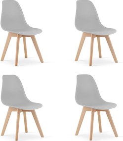 Valora KITO KRZESŁO Ergonomiczna szara drewniana jadalnia x4
