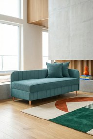 Niebieski Tapczan Tapicerowany Z Pojemnikiem E3-C54