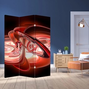 Parawan - Czerwone kształty (126x170 cm)