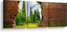 Obraz - Ogród Eden (z zegarem) (90x30 cm)