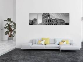 Obraz - Koloseum w Rzymie, czarno-biały (170x50 cm)