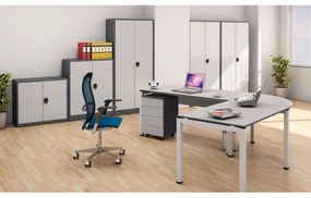 Kontener METAL, 3 metalowe szuflady, szary