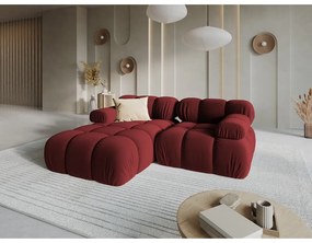 Czerwona aksamitna sofa 191 cm Bellis – Micadoni Home