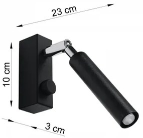 Czarny regulowany kinkiet industrialny - EX718-Eyetes