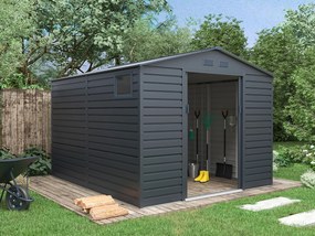 Schowek ogrodowy z metalu/ocynkowanej stali - Antracytowy - 8,94 m² - ADELMO