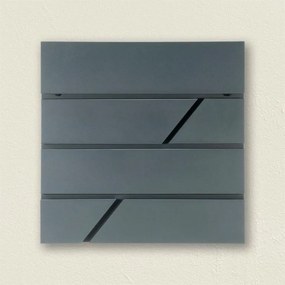 Skrzynka na listy z przegrodą na gazety, antracyt, 2 klucze