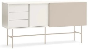 Beżowo-kremowa niska komoda z drzwiami przesuwnymi 180x91 cm Nube – Teulat