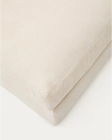 Beżowy podnóżek z tkaniny szenilowej Alea – Kave Home