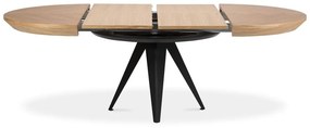 Okrągły rozkładany stół z dodatkowym blatem z blatem w dekorze dębu ø 120 cm Magnus – Windsor &amp; Co Sofas
