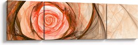 Obraz - Abstrakcyjny róż z białym tłem (170x50 cm)