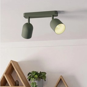 Eglo 44133 - Oprawa punktowa TILSTON 2xE14/40W/230V zielona