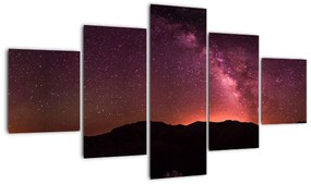 Obraz różowej Drogi Mlecznej (125x70 cm)