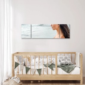 Obraz kobiety na plaży (170x50 cm)