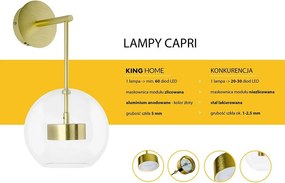 Wieloczęściowy kinkiet ścienny w stylu glamour Capri Wall 6