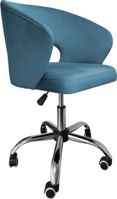 Fotel obrotowy AURA tkanina Welur krzesło biurowe : Kolor Stelaża - Chrom, Kolor tkaniny - VELVET - MG33, Typ siedziska - Siedzisko obrotowe 360°, Typ tkaniny - Velvet