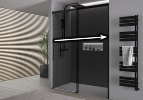 Drzwi prysznicowe przesuwne Soft-Close ze ścianką DX906 FLEX