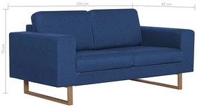 Granatowa elegancka dwuosobowa sofa - Williams 2X