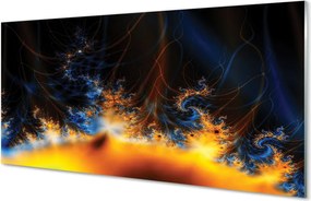 Panel szklany do Kuchni Kontrast Błękitu i Żółci