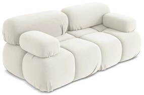 Biała aksamitna sofa modułowa 190 cm Lokua – Makamii