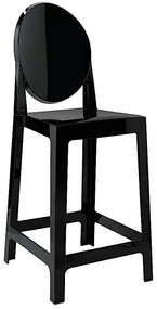 Nowoczesny czarny hoker z oparciem L7-B85
